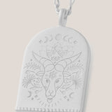 Capricorn Zodiac Necklace - Silver