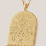 Capricorn Zodiac Necklace - Gold