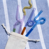Reusable Glass Straws - Curly