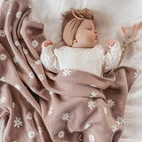 Organic Daisy Blanket in Mushroom