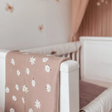 Organic Daisy Blanket in Mushroom
