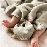 Organic Daisy Blanket in Thyme