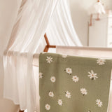 Organic Daisy Blanket in Thyme