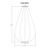 Outdoor LED Solar Lantern - Drop 28cm