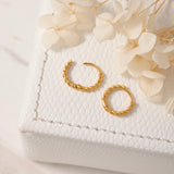 Rope Twist Gold Huggies