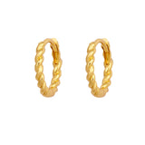 Rope Twist Gold Huggies