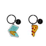 Enamel Key Ring - Set of 2 - Pizza