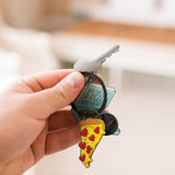 Enamel Key Ring - Set of 2 - Pizza