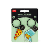 Enamel Key Ring - Set of 2 - Pizza