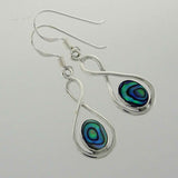 NZ Paua Fig 8 Earring - Stg Silver