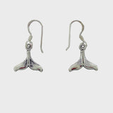 Whale Tail Earrings - Stg Silver