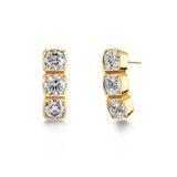 Gemma Studs Triple Gold
