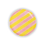 Side Plate - Pink & Yellow Stripe