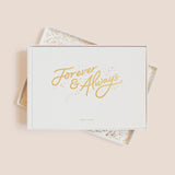 Forever & Always Prompted Wedding Guest Book Boxed