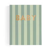 Baby Book Sage Stripe Boxed