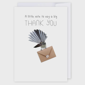 A Little Note To Say Fantail - Card