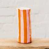 Small Vase Pink & Orange Stripe