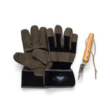 Leather Gloves & Root Lifter