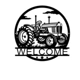 Classic Tractor Welcome Wall Art