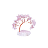 Rose Quartz Crystal Tree With Natural Base