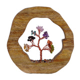 7 Chakra Crystal Tree in Wooden Ring