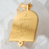 Gemini Zodiac Necklace - Gold