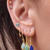 Throat Chakra Earrings Silver