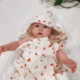 Organic Hooded Towel with Tassel - Sweet Pickings