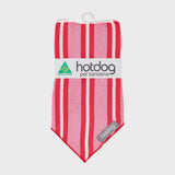 Hot Dog Bandana - Red Pink Stripe