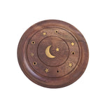 Moon & Star Round Incense Plate