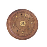 OM Round Incense Plate