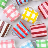 Mug - Pink & Orange gingham