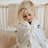 Organic Muslin Swaddle - Mushroom