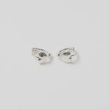 Heart Huggies Earrings - Silver