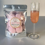 Glitter Drink Bombs - White - Pk 6