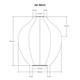 Outdoor LED Solar Lantern - Jar 30cm