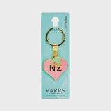 Keyring - NZ in Pink Heart