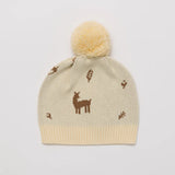 Knitted Beanie Woodlands with pompom
