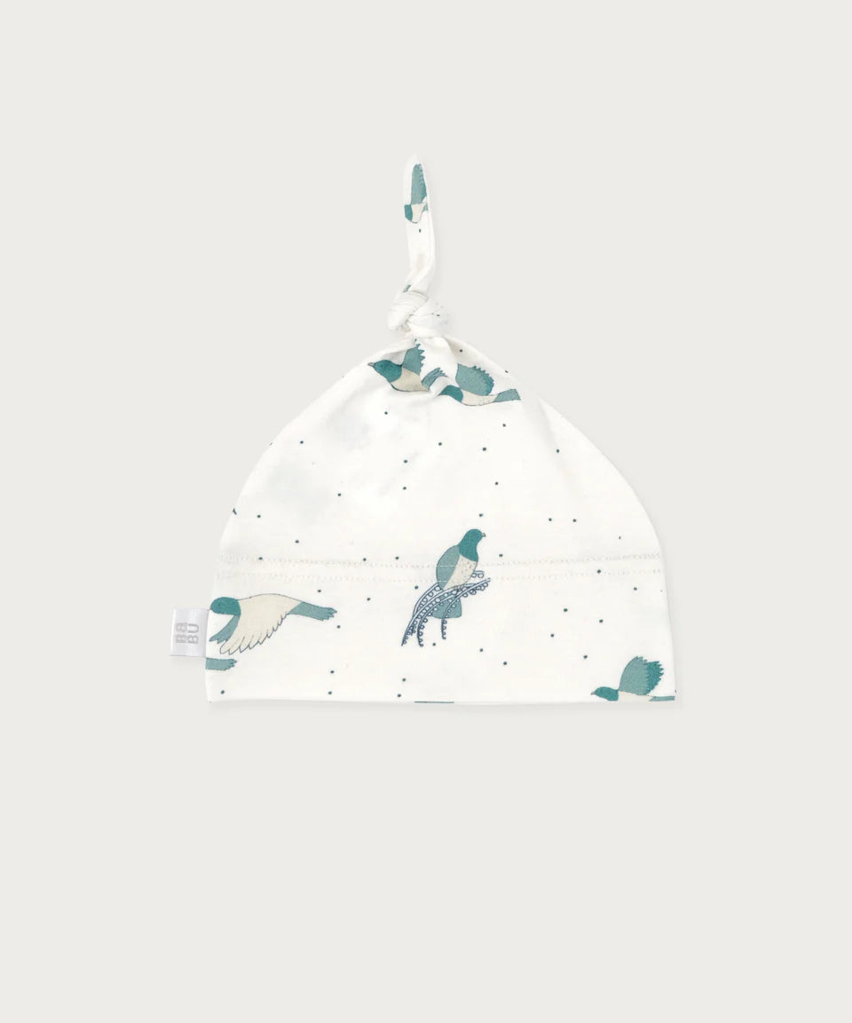 Organic Cotton Knotted Beanie NZ Forest