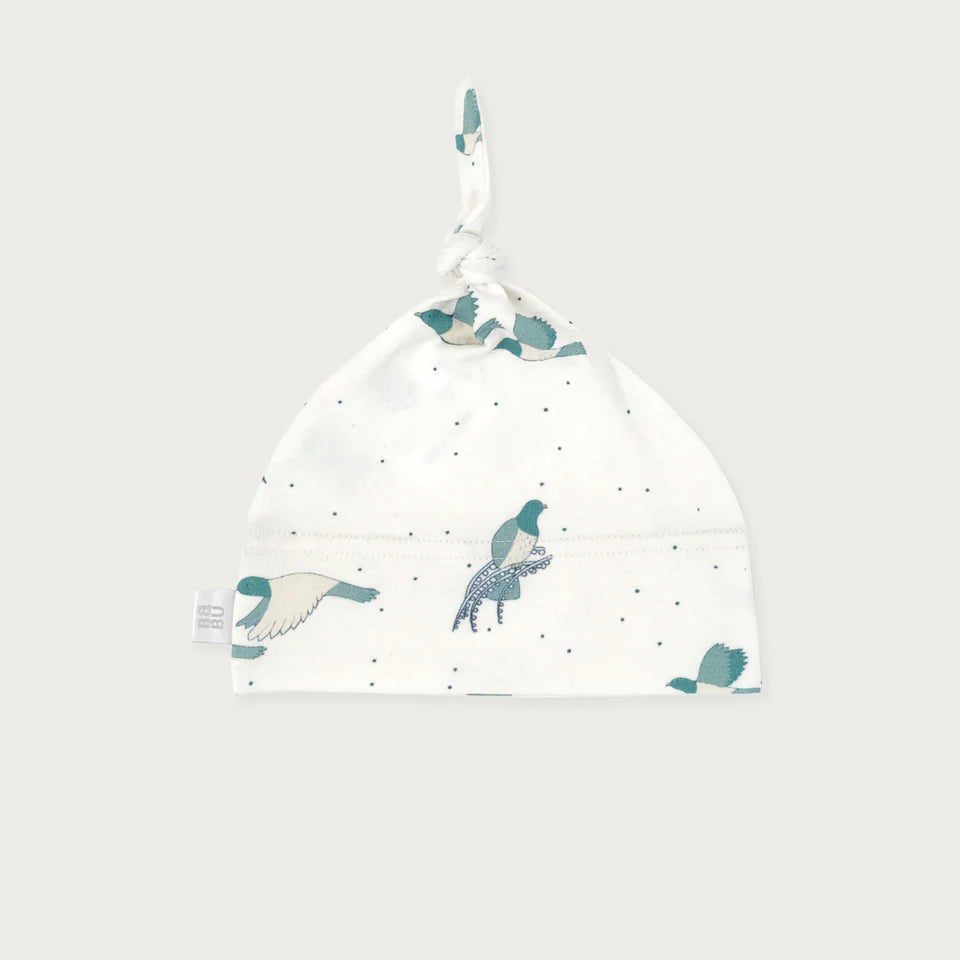 Organic Cotton Knotted Beanie NZ Forest
