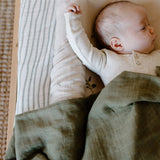 Organic Muslin Swaddle - Olive