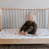 Organic Fitted Cot Sheet - Mushroom