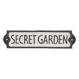 Cast Iron Sign 'Secret Garden'