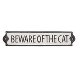 Cast Iron Sign 'Beware of the Cat'