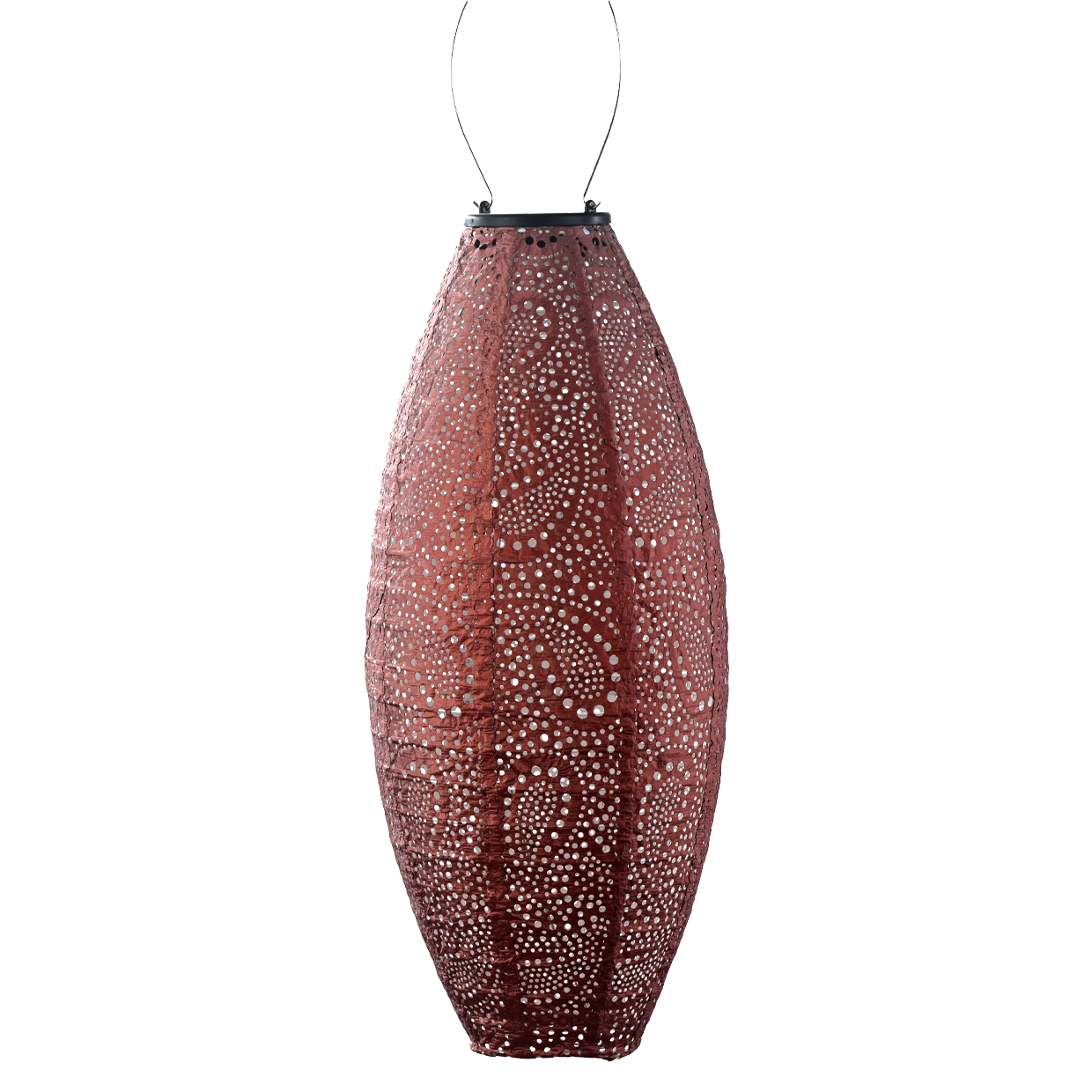 Outdoor LED Solar Lantern - Long Oval 20cm