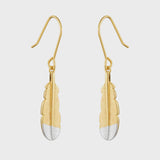 Huia Feather Pendant Earring - Gold