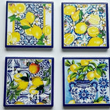 Lemons Coasters - S/4 Ceramic