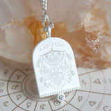 Libra Zodiac Necklace - Silver