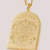 Libra Zodiac Necklace - Gold