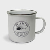 Life is Better - Enamel Mug White
